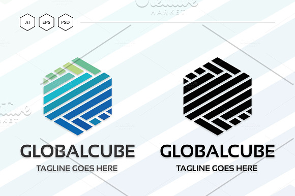 Global Cube Pro Logo in Logo Templates - product preview 6