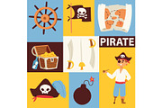 Piratic vector pirating chest and