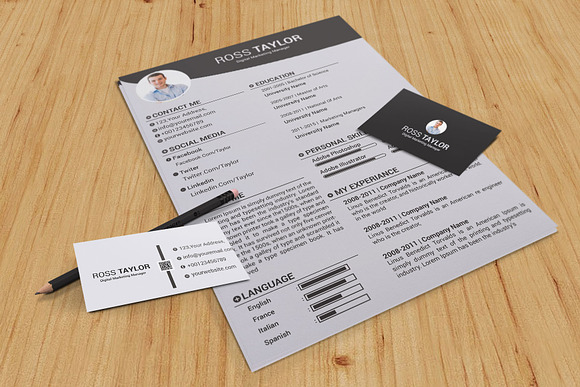 Professional resume template / CV in Resume Templates - product preview 1