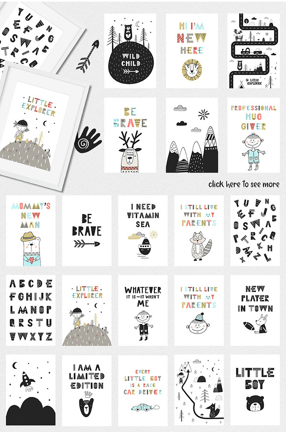 Nursery Posters - Big Set in Illustrations - product preview 2