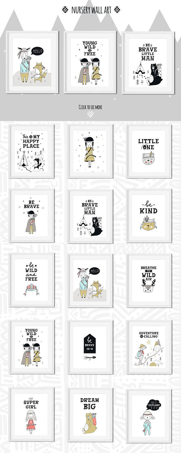 Nursery Posters - Big Set in Illustrations - product preview 3
