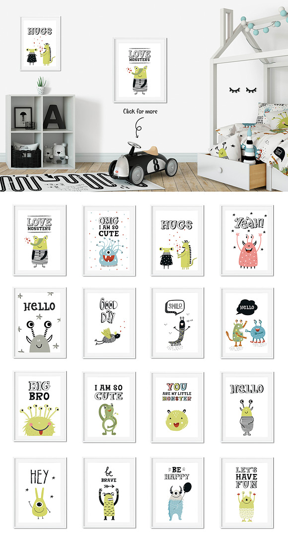 Nursery Posters - Big Set in Illustrations - product preview 4