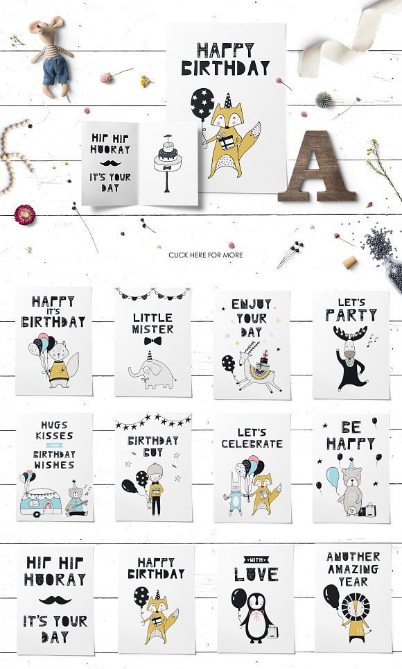 Nursery Posters - Big Set in Illustrations - product preview 6