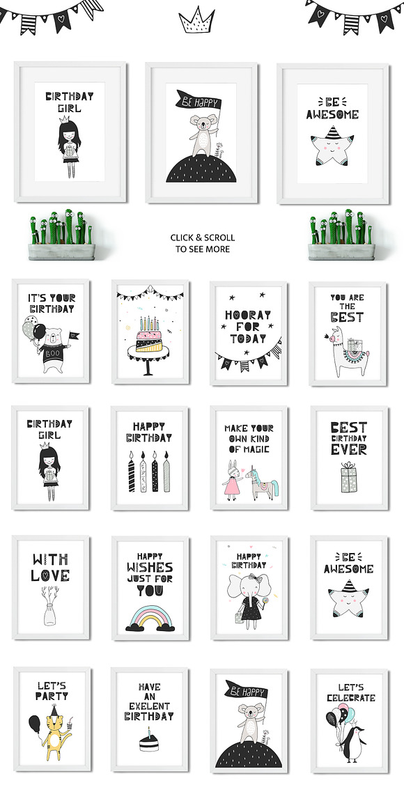 Nursery Posters - Big Set in Illustrations - product preview 7
