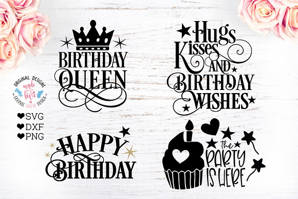 Birthday Quotes - Birthday Cut Files in Illustrations - product preview 1
