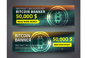 bitcoin banner set.
