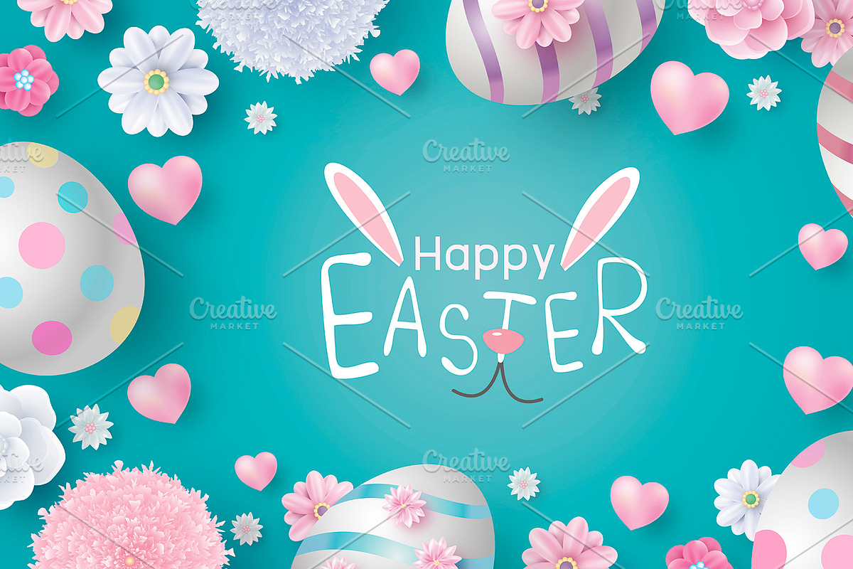 Easter banner design in Illustrations - product preview 8