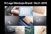 10 Logo Mockups Brand - Vol.3 - 2019