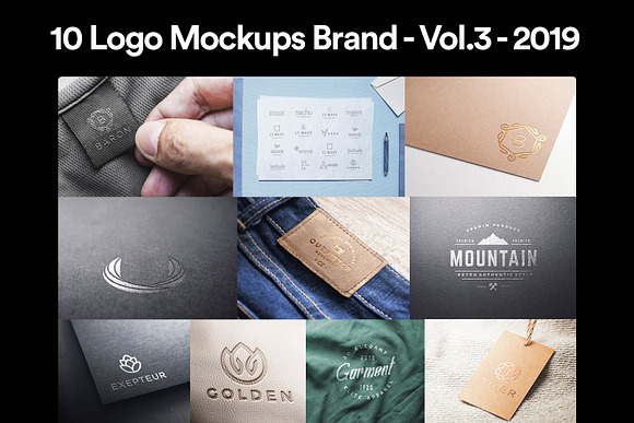 10 Logo Mockups Brand - Vol.3 - 2019 in Branding Mockups - product preview 93