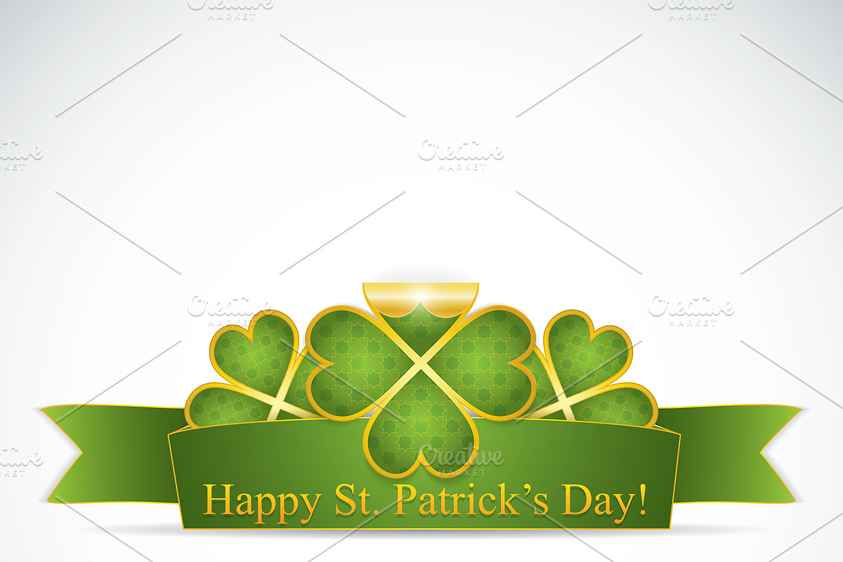 St. Patrick's Day ribbon in Illustrations - product preview 8