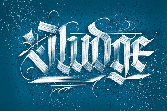 Blackletter Dry Brushes - Procreate in Photoshop Brushes - product preview 7