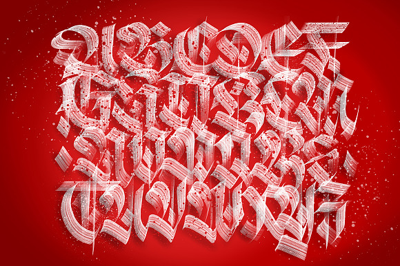 Blackletter Dry Brushes - Procreate in Photoshop Brushes - product preview 9