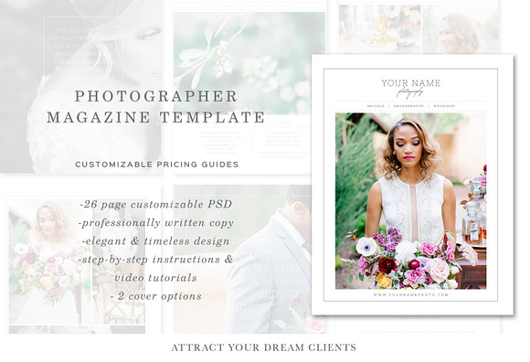 SALE! Wedding Photographer Magazine  in Magazine Templates - product preview 4
