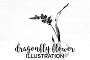 dragonfly flower Vintage Flowers