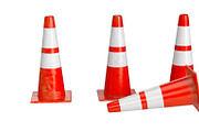 Traffic cone barrier danger warning