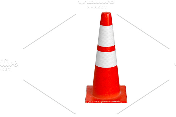 Traffic cone barrier stop sign