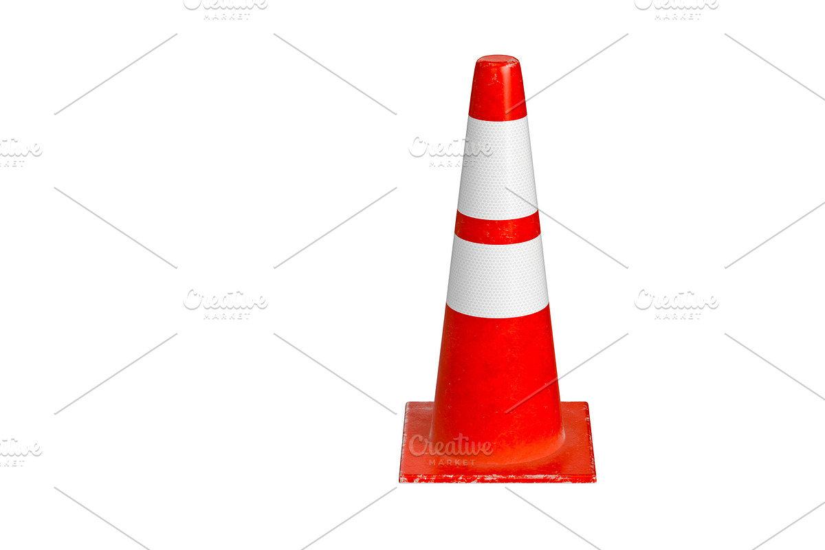Traffic cone barrier stop sign in Objects - product preview 8