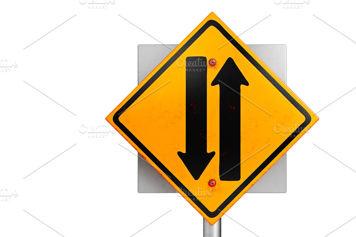 Sign traffic road symbol, close view in Objects - product preview 8
