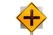 Sign traffic road symbol orange
