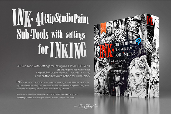 INK. CLIP STUDIO SubTools for inking in Add-Ons - product preview 4