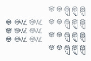 vector character owl logo