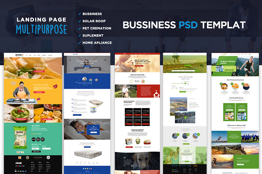Multipurpose Landingpage PSD in Landing Page Templates - product preview 8
