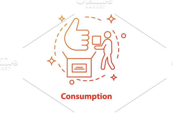 Consumption concept icon