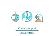 Contact support concept icon