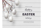 Happy Easter holiday background.