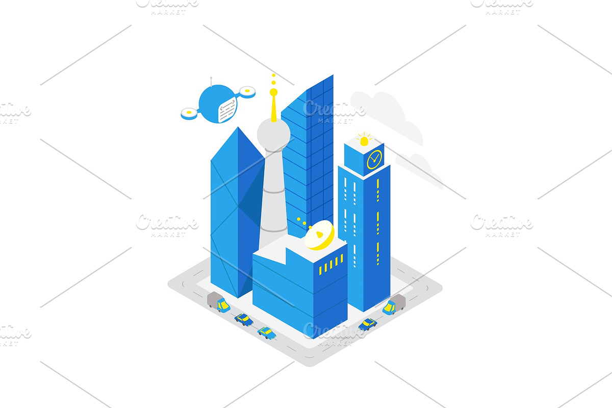 Smart city data infrastructure in Illustrations - product preview 8