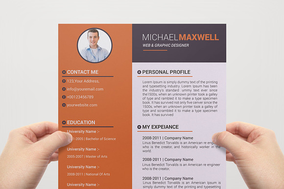 Resume - CV Design Templates in Resume Templates - product preview 3