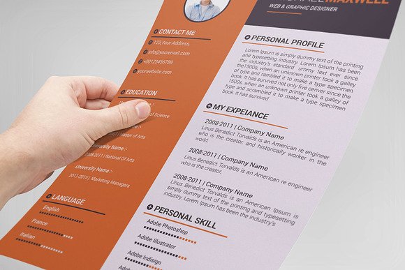 Resume - CV Design Templates in Resume Templates - product preview 4