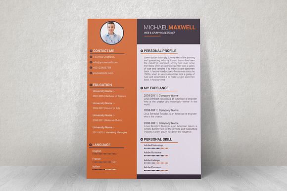 Resume - CV Design Templates in Resume Templates - product preview 9