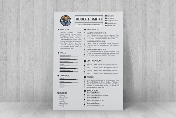 Clean Resume/CV in Resume Templates - product preview 12
