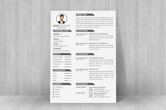 Clean Resume/CV in Resume Templates - product preview 5
