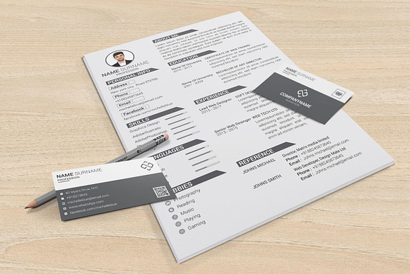 Clean Resume/CV in Resume Templates - product preview 10