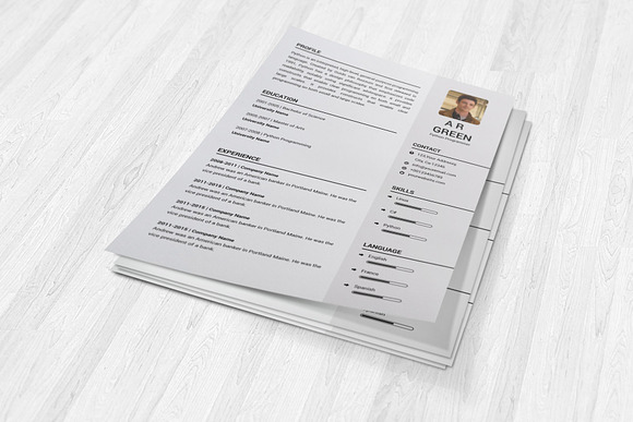 Clean Resume/CV in Resume Templates - product preview 6