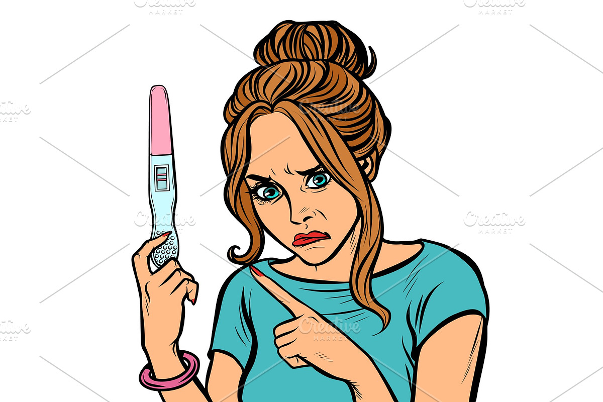 unwanted pregnancy, anger misfortune in Illustrations - product preview 8