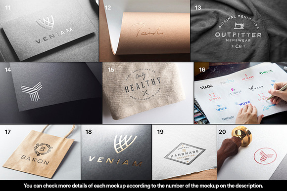 Bundle 30 Logo Mockups Brand - 2019 in Branding Mockups - product preview 1