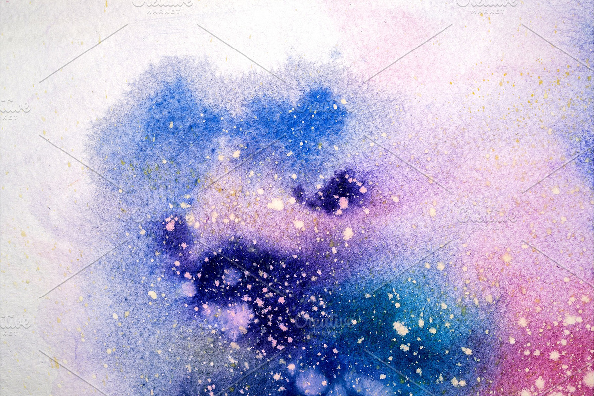 Watercolor abstract painting. Water in Illustrations - product preview 8