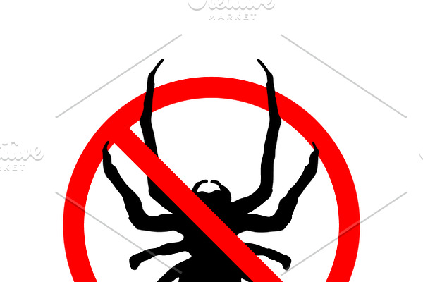No Insects, red forbidden sign