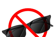 Sunglasses not allowed