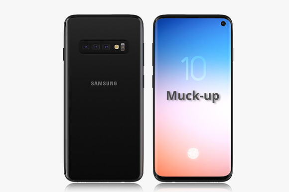 Samsung galaxy s10 Muck-up in Mobile & Web Mockups - product preview 1