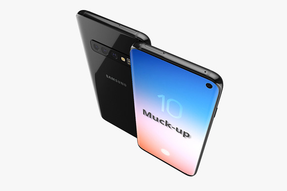 Samsung galaxy s10 Muck-up in Mobile & Web Mockups - product preview 4
