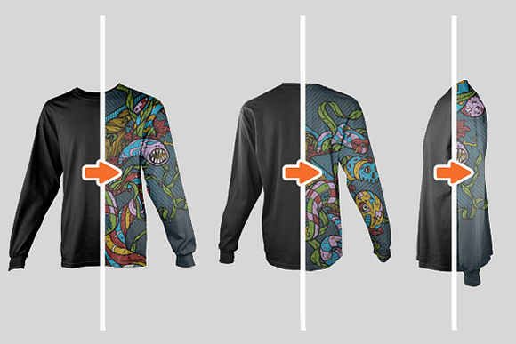 Multiple Views Men's Ghosted PSDs in Product Mockups - product preview 1