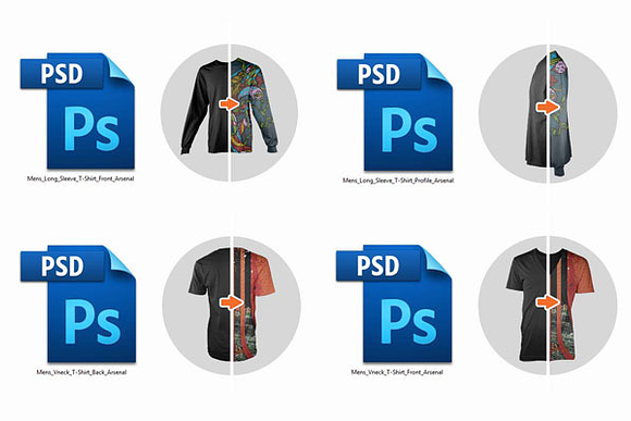 Multiple Views Men's Ghosted PSDs in Product Mockups - product preview 3