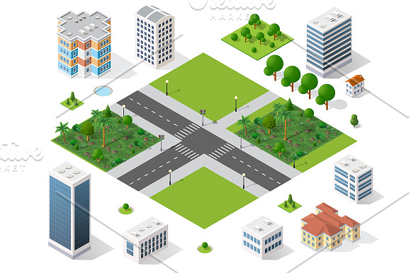 City isometric map creator in Illustrations - product preview 3