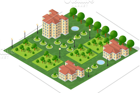City isometric map creator in Illustrations - product preview 4