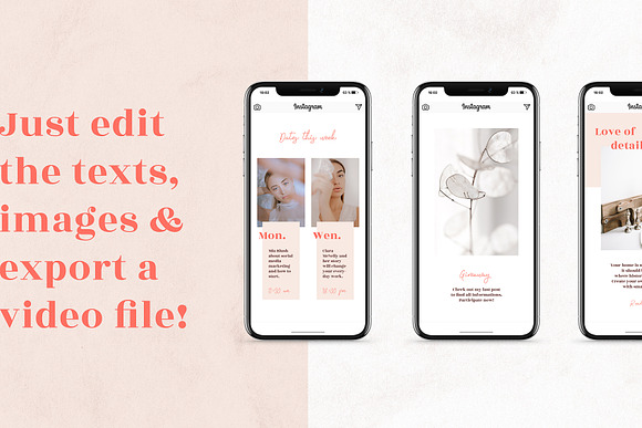 ANIMATED Instagram Stories – Coralie in Instagram Templates - product preview 3