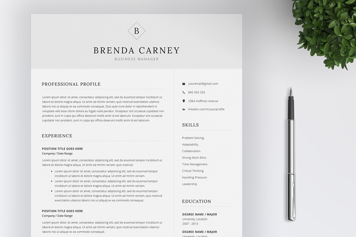 Clean Resume CV in Resume Templates - product preview 8
